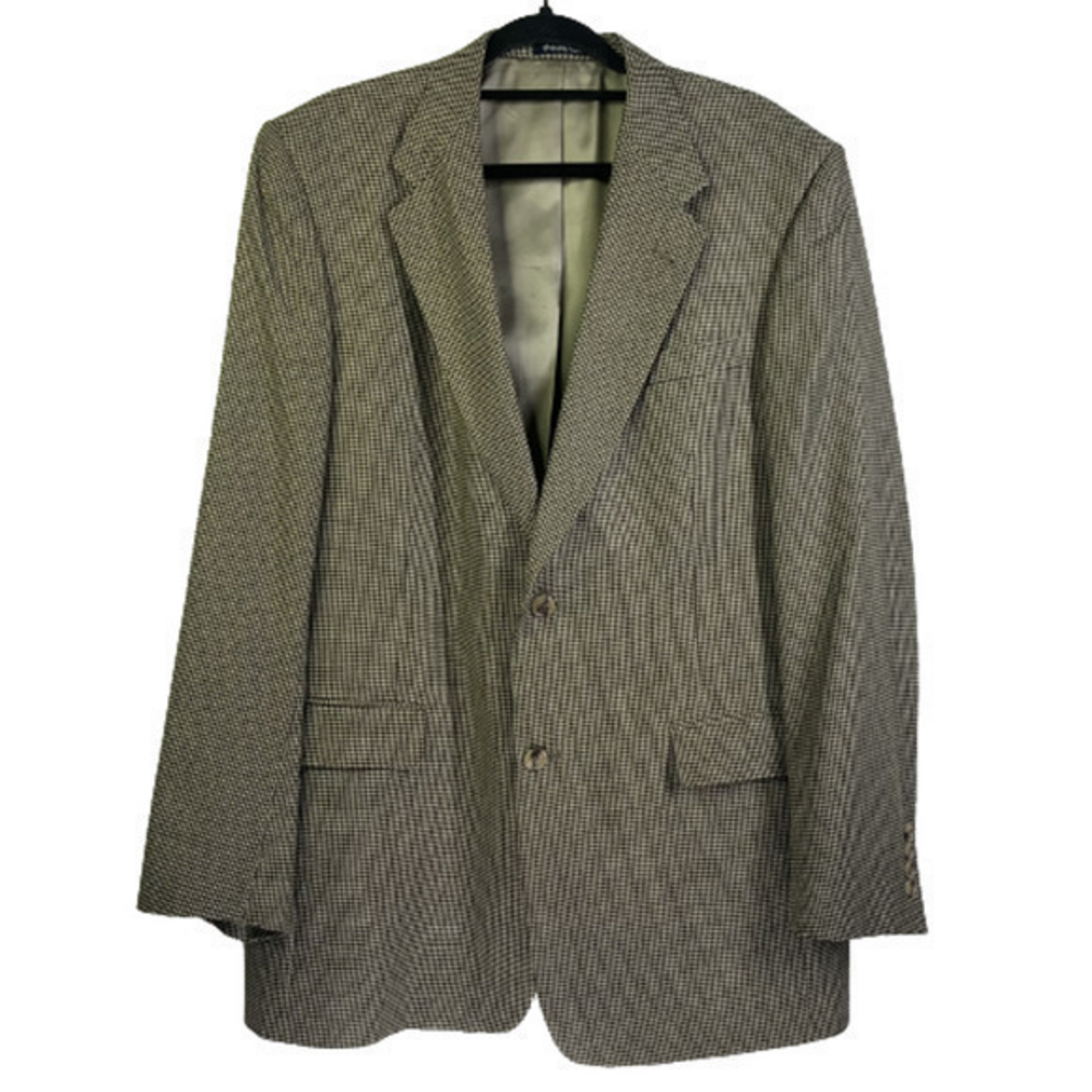 AUSTIN REED Beige Houndstooth Sport Coat Blazer‎ Jacket